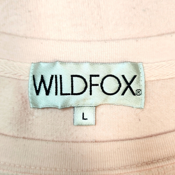 🔥ABSOLUTE FINAL💲⬇️🥂 Wildfox Baby Pink Champs Baggy Beach Jumper, Size L~VGUC - Picture 4 of 7